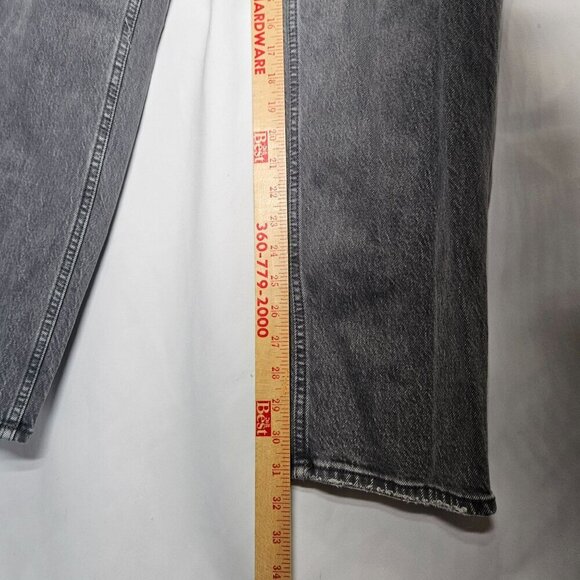 Abercrombie & Fitch‎ Women's 90s Straight Ultra High Rise Jeans 28/6 Long Gray - Picture 10 of 16